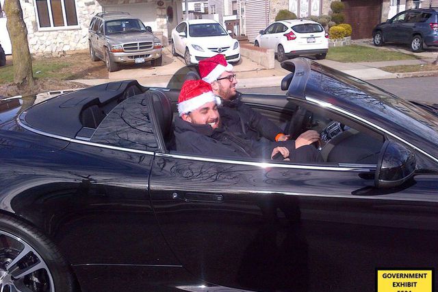 Jona Rechnitz (driver's seat) and former pal Jeremy Reichberg dressed as Santas to allegedly deliver bribes to cops
